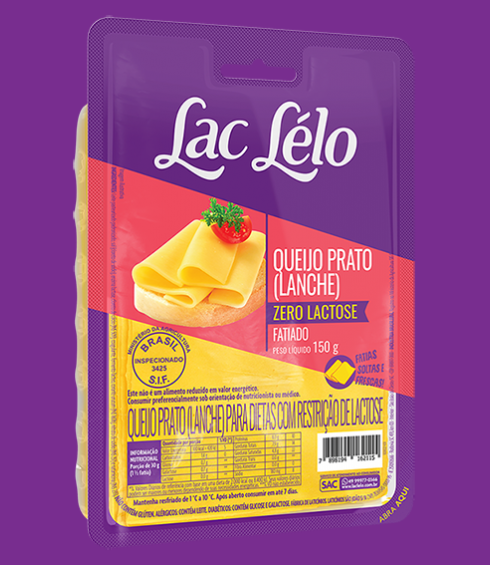 QUEIJO PRATO ZERO LACTOSE FATIADO 150g